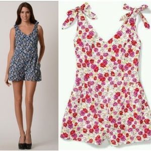 1 Red XL & Blue Floral Rompers Size L